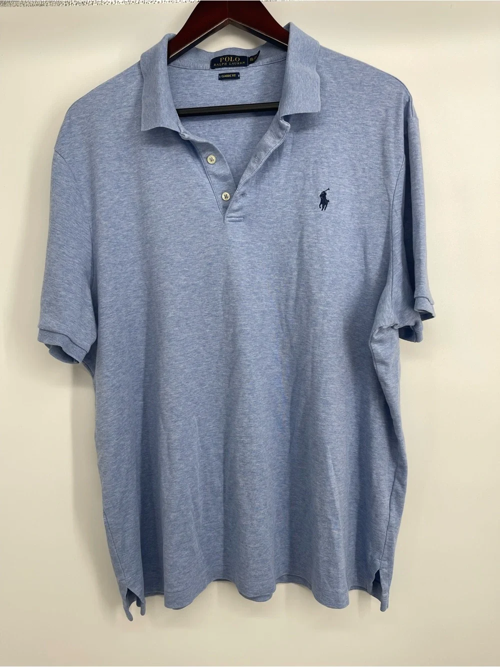 Ralph Lauren Men’s Polo Shirt in Heathered Light Blue